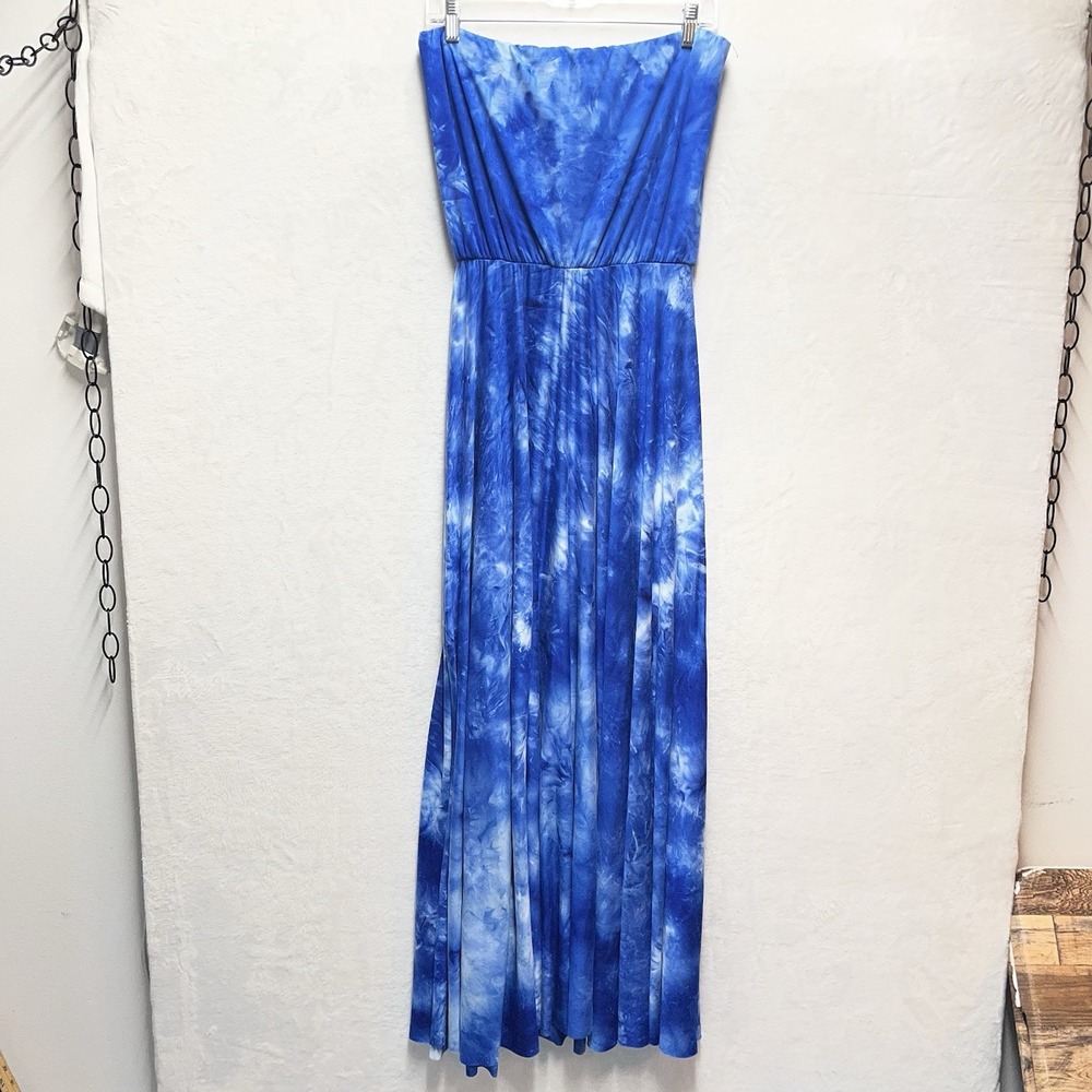 Elan Sleeveless Tie Dye Maxi Dress Womens Plus 1X Casual Summer Resort Vacation